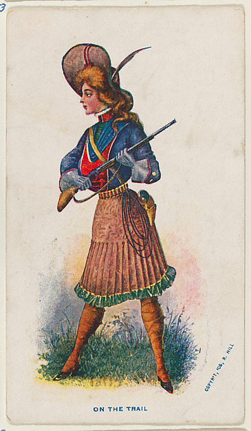 On the trail, from the "Girls and Men in Costume" series (T65), issued with Golden Eagle Cigars by I. Lewis & Co. by I. Lewis & Co., Newark, New Jersey, The Metropolitan Museum of Art