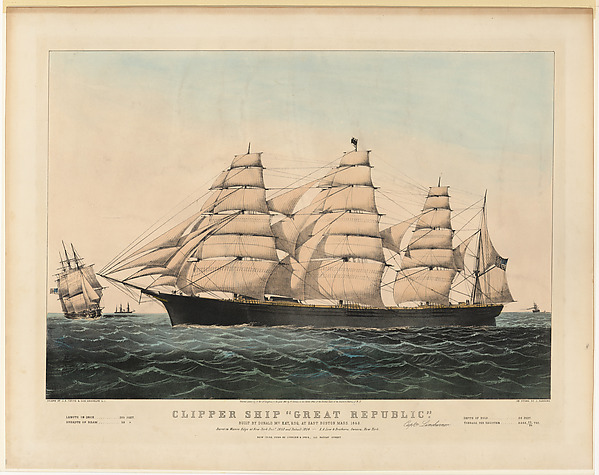 Clipper Ship "Great Republic" by Joseph B. Smith, The Metropolitan Museum of Art