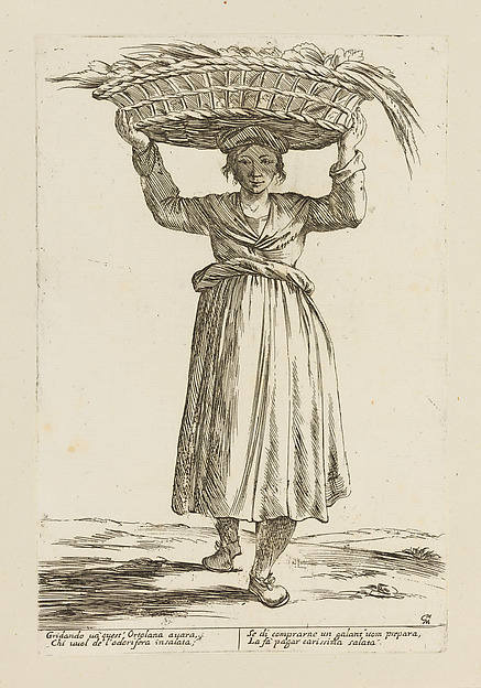 Vegetable Vendor, from Di Bologna l'Arti per via D'An.ibal' Ca.rac, plate 24