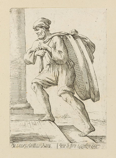 Vendor of Grain Sifters, from Di Bologna l'Arti per via D'An.ibal' Ca.rac, plate 26