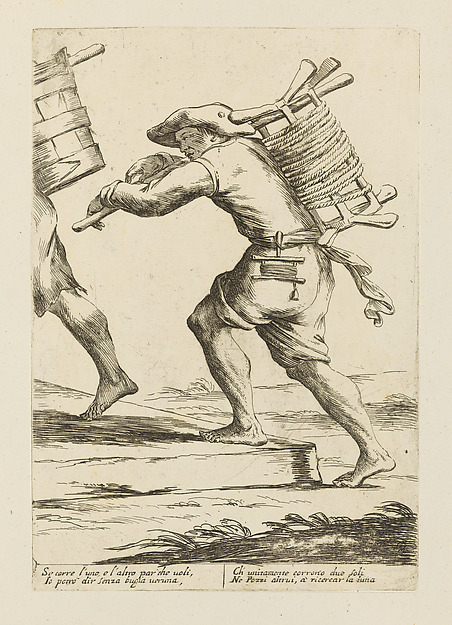 Two Well Cleaners, from Di Bologna l'Arti per via D'An.ibal' Ca.rac, plate 27