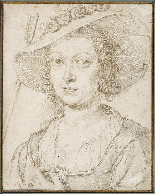 Portrait of a woman as a shepherdess