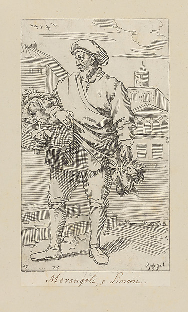 Plate 74: Vendor of lemons and melons