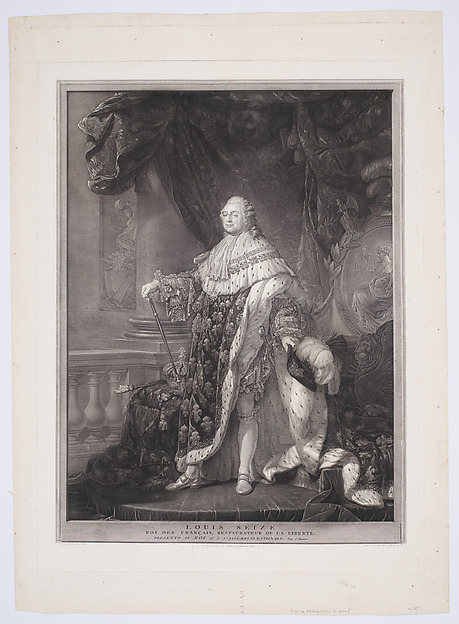 Louis Seize, Roi des Français, Restaurateur de la Liberté (Louis XVI, Restorer of Liberty) by Charles Clément Bervic, The Metropolitan Museum of Art