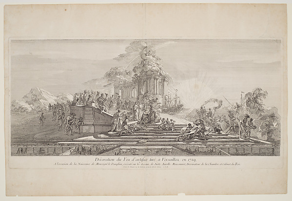 Installation of Fireworks Held at Versailles in 1729 for the Birth of the Dauphin by Juste Aurèle Meissonnier, The Metropolitan Museum of Art