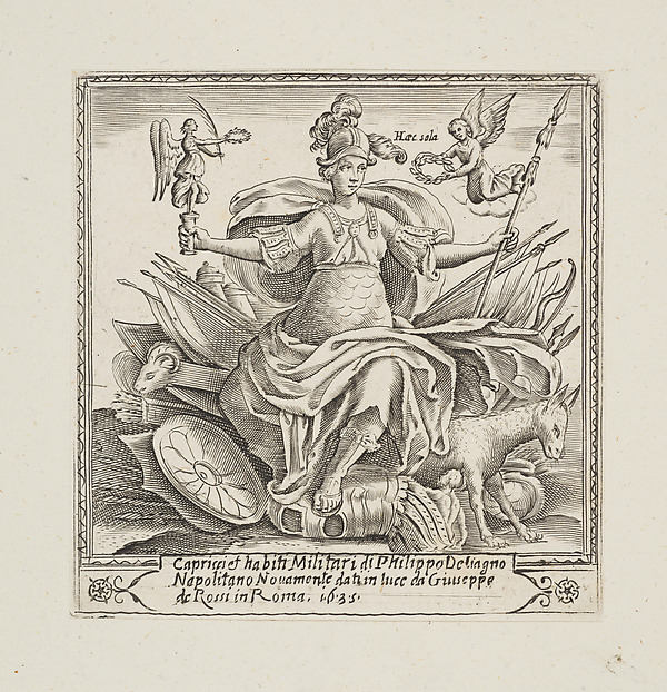 Title piece for the series 'Capricci e habiti militari' by Filippo Liagno, The Metropolitan Museum of Art