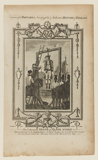 The Unfortunate Death of Major André, from Barnard's New, Complete and Authentic History of England