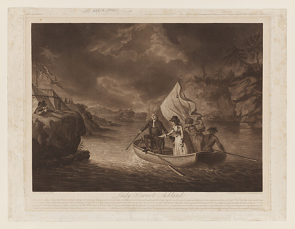 Lady Harriet Acland, Crossing the Hudson River to the American Lines, Presenting Her Safe Conduct