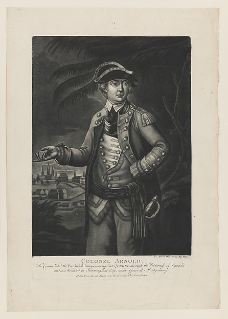 Colonel Arnold, Who Commanded the Provincial Troops Sent against Quebec, through the Wilderness of Canada and Was Wounded in Storming that City, under General Montgomery