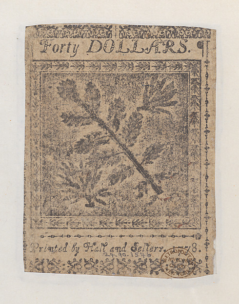 United States Continental Currency – Forty Dollars