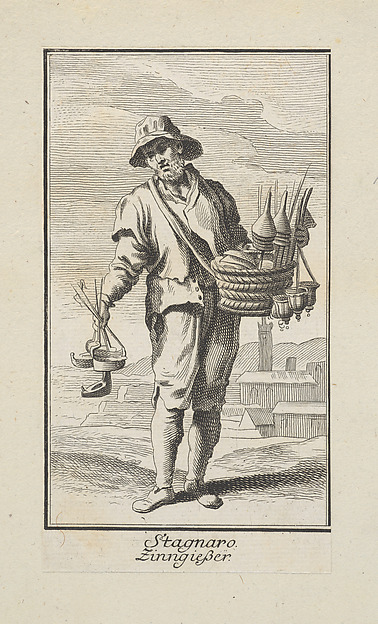 Plate 8[?]: Pewter vendor