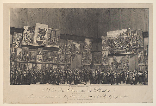 Vue des Ouvrages de Peinture des Artistes Vivants Exposés au Museum Centrale des Arts en l'An VIII de la Republique Françoise by Antoine Maxime Monsaldy, The Metropolitan Museum of Art