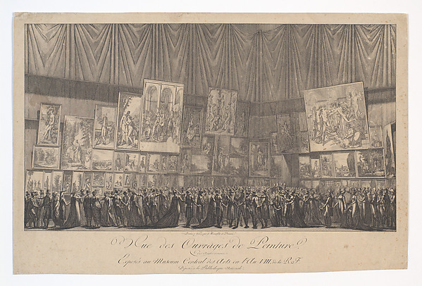 Vue des Ouvrages de Peinture des Artistes Vivans, Exposés au Museum Central des Arts, en l'An VIII de la F. R. by Antoine Maxime Monsaldy, The Metropolitan Museum of Art