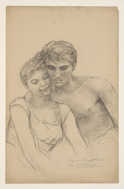 Study of a couple, preparatory for "La Famille" (The Family)