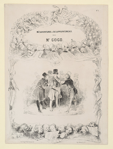 Frontispiece, from Mésaventures et Désappointemens de Mr. Gogo by Honoré Daumier, The Metropolitan Museum of Art