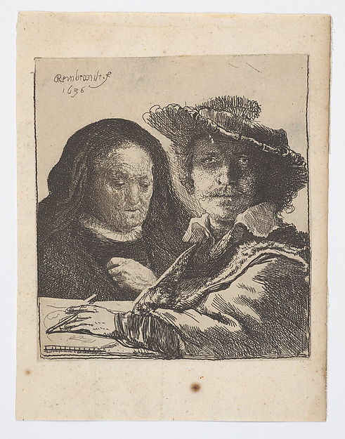 Pastiche of Self Portrait [with Saskia] and the Artist's Mother with Her Hand on Her Chest: Small Bust by Jean de Bary, The Metropolitan Museum of Art