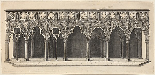 Interior of Strasbourg Cathedral Showing the Choir Screen