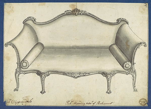 Sofa, in Chippendale Drawings, Vol. I