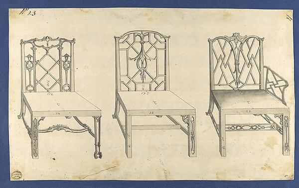 Chinese Chairs, in Chippendale Drawings, Vol. I