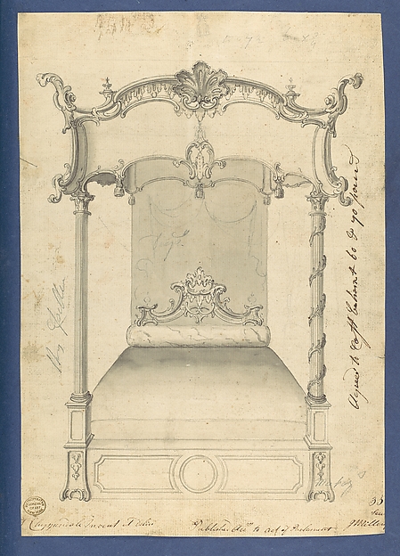 Bed, in Chippendale Drawings, Vol. I