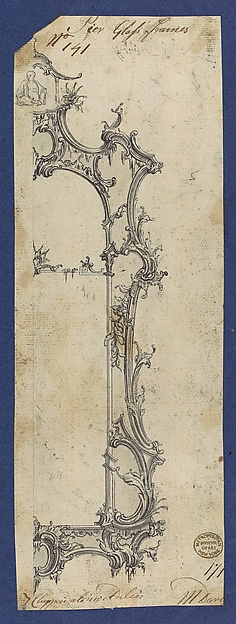 Pier Glass Frames, in Chippendale Drawings, Vol. I
