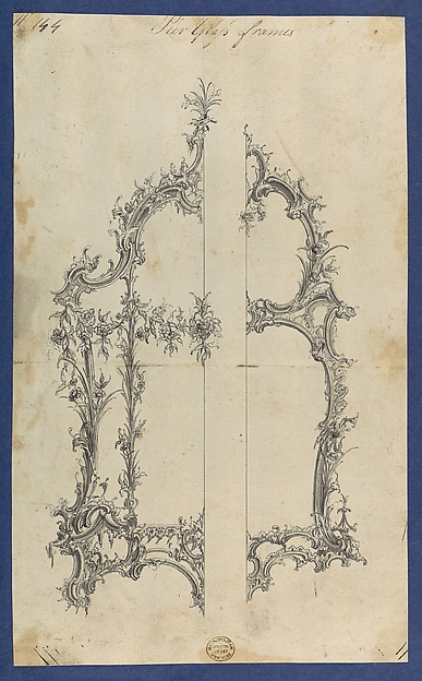 Pier Glass Frames, in Chippendale Drawings, Vol. I