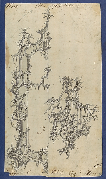 Pier Glass Frames, in Chippendale Drawings, Vol. I