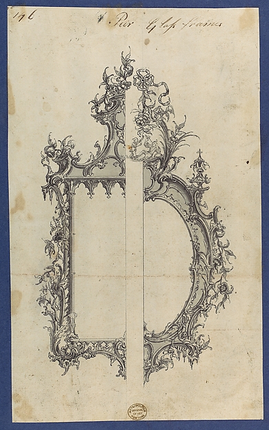 Pier Glass Frames, in Chippendale Drawings, Vol. I