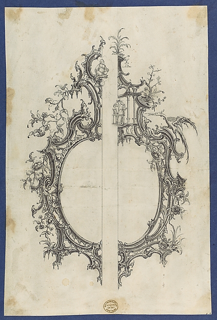 Pier Glass Frames, in Chippendale Drawings, Vol. I