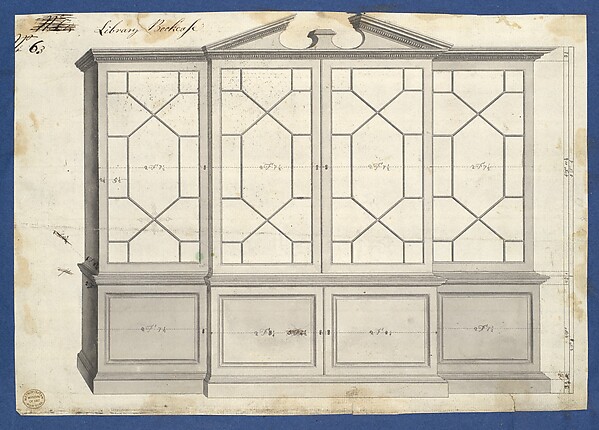 Library Bookcase, from Chippendale Drawings, Vol. II