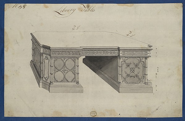Library Table, from Chippendale Drawings, Vol. II