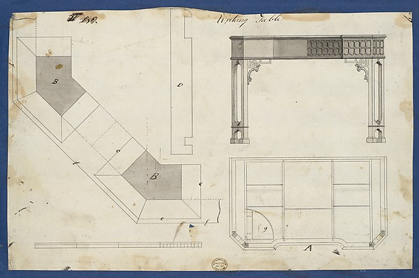 Writing Table, from Chippendale Drawings, Vol. II