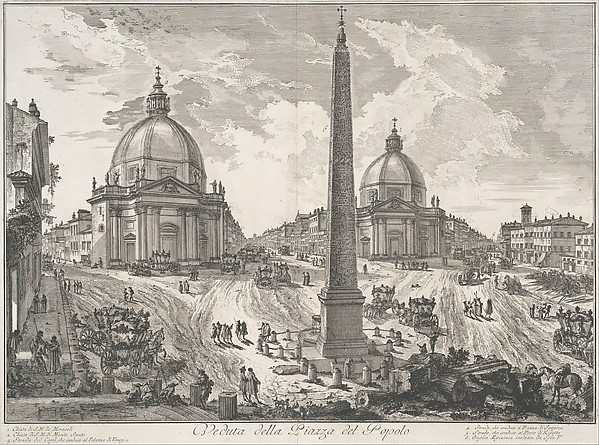 The Piazza del Popolo (Veduta della Piazza del Popolo), from "Vedute di Roma"