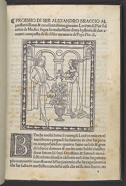 Storia di due amanti (Tale of Two Lovers) by Enea Silvio Piccolomini, The Metropolitan Museum of Art