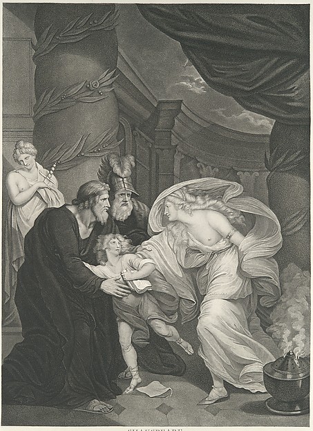 Rome, Titus's Garden–Lucius Pursued by Lavinia (Shakespeare, Titus Andronicus, Act 4, Scene 1)