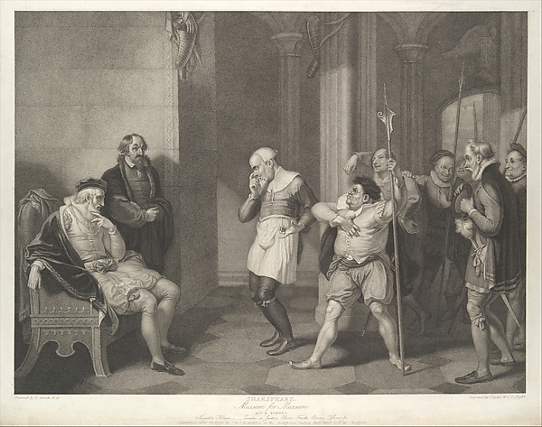 Angelo's House–Escalus, a Justice, Elbow, Froth, Clown, Officers, etc. (Shakespeare, Measure for Measure, Act 2, Scene 1)
