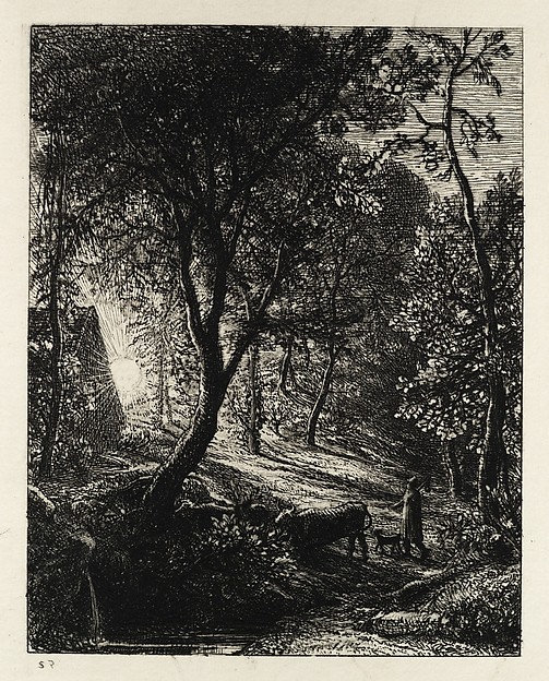 The Herdsman's Cottage, or Sunset