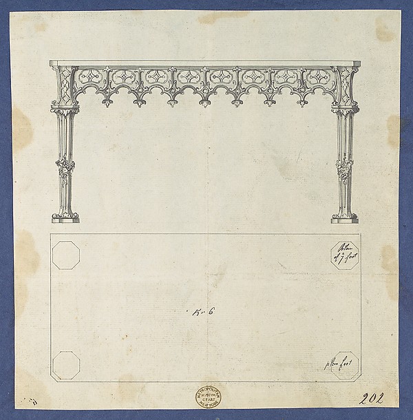 Sideboard Table, from Chippendale Drawings, Vol. II by Thomas Chippendale, The Metropolitan Museum of Art