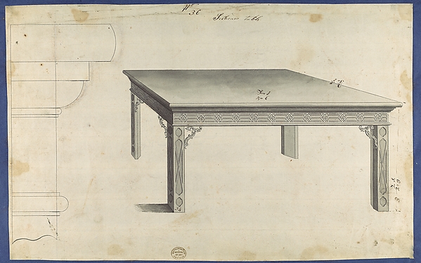 Sideboard Table, from Chippendale Drawings, Vol. II