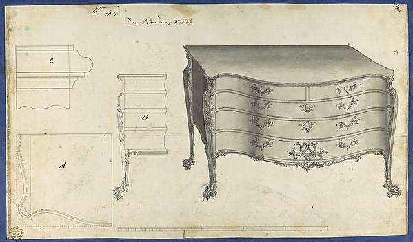 French Commode Table, from Chippendale Drawings, Vol. II