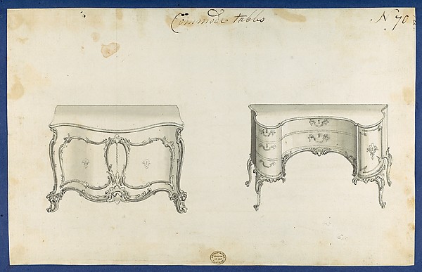 Commode Tables, from Chippendale Drawings, Vol. II