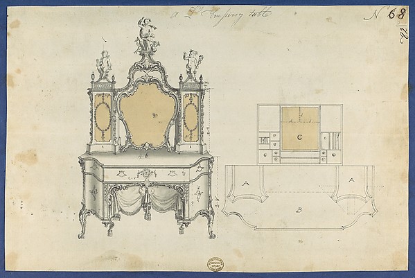 A Lady's Dressing Table, from Chippendale Drawings, Vol. II