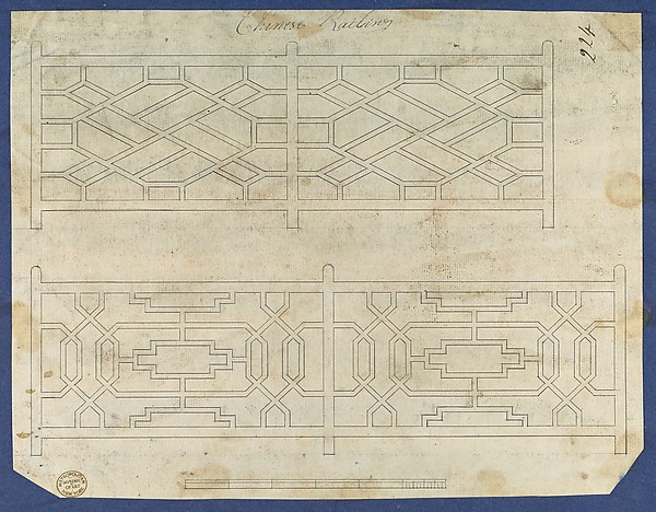 Chinese Railing, from Chippendale Drawings, Vol. II