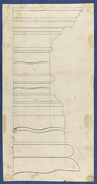 Moldings for Gothic Library Bookcase, from Chippendale Drawings, Vol. II