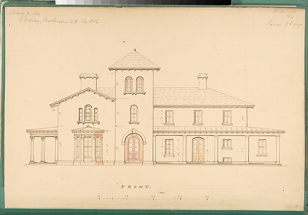 House for R. Dabney, Powhatan, Virginia (front elevation)