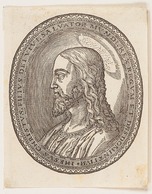 Christ, left profile by Melchior Lorck