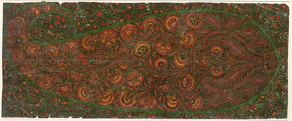 Motif from Kashmir Shawl: Pheerozee (Turquoise Color), No. 23, By Order of Mahummud Azeem Khan