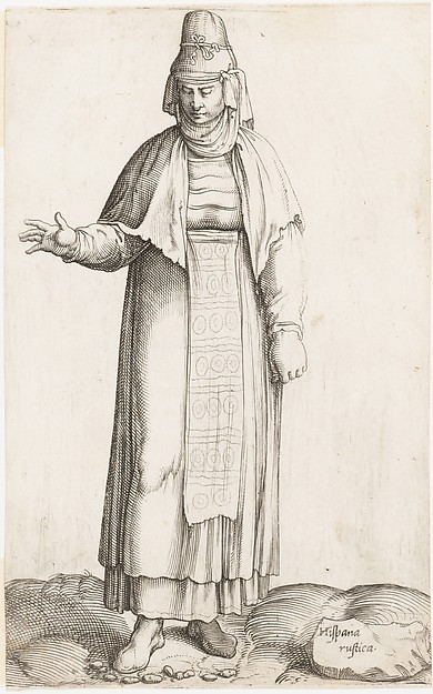 Costume Plate: Hispana Rustica (with label on rock)