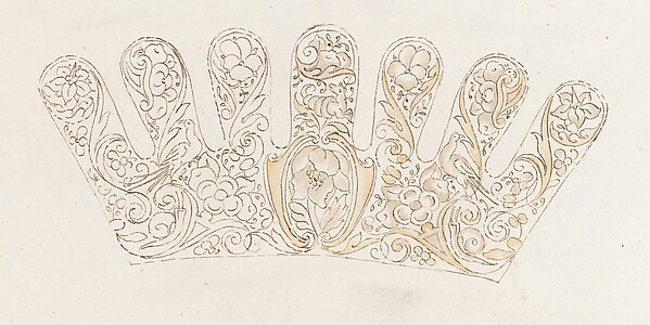 Album of designs for embroidery: bodices, gauntlets, caps, bags, page 22 (recto)
