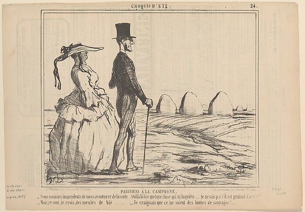 A Summer Sketch:  Parisians in the Countryside